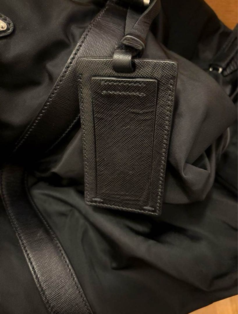 【美品】PRADA プラダ ボストンバッグ ナイロン×サフィアーノ