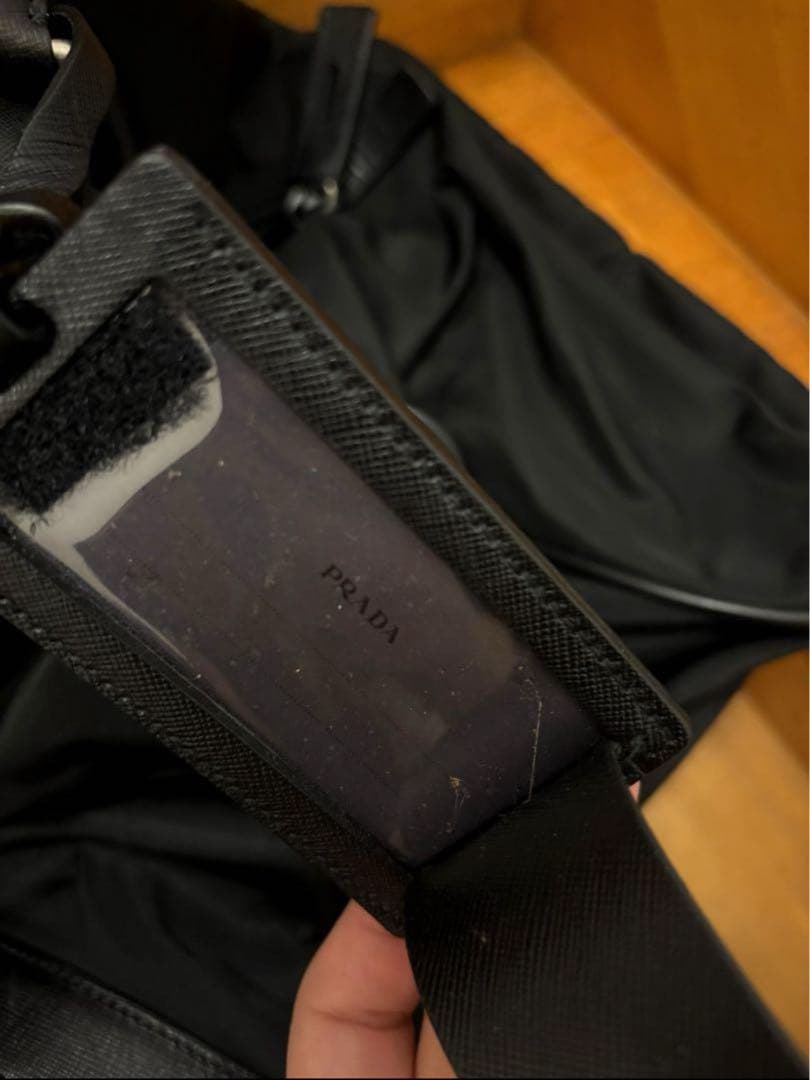 【美品】PRADA プラダ ボストンバッグ ナイロン×サフィアーノ