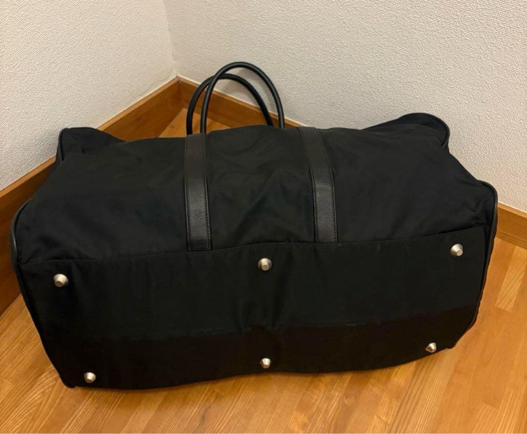 【美品】PRADA プラダ ボストンバッグ ナイロン×サフィアーノ