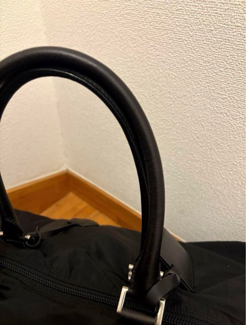 【美品】PRADA プラダ ボストンバッグ ナイロン×サフィアーノ