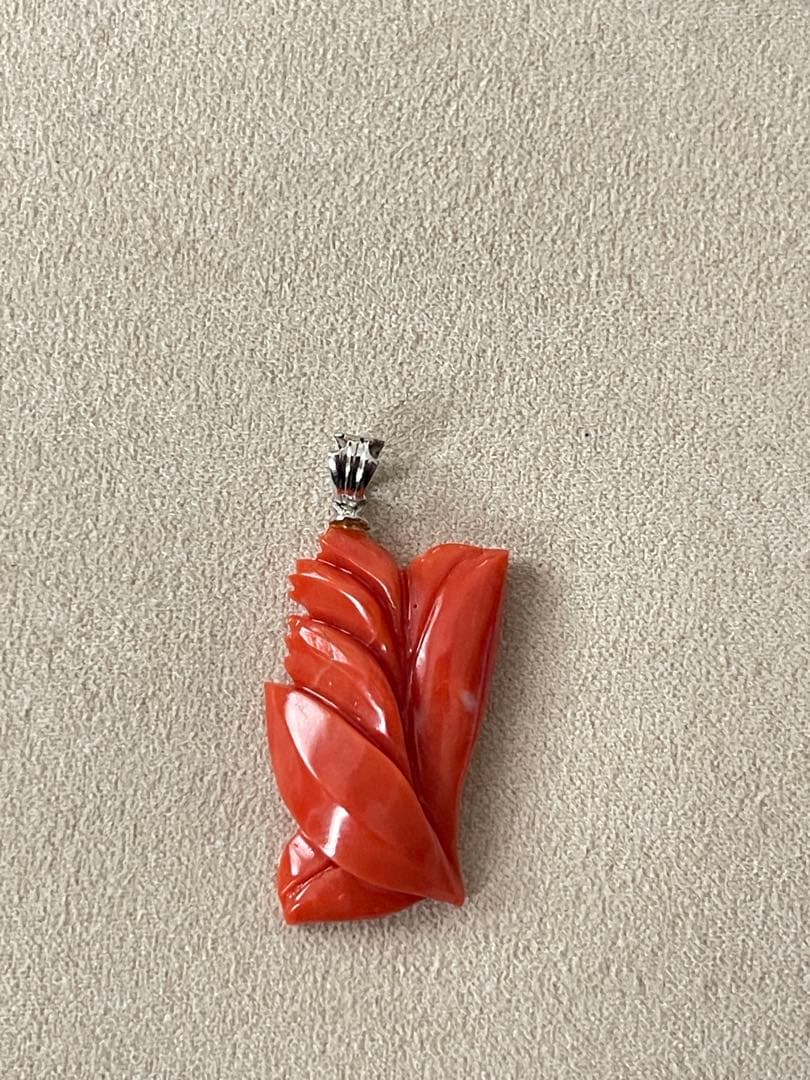 珊瑚サンゴネックレス31.6mm、重约4.2g