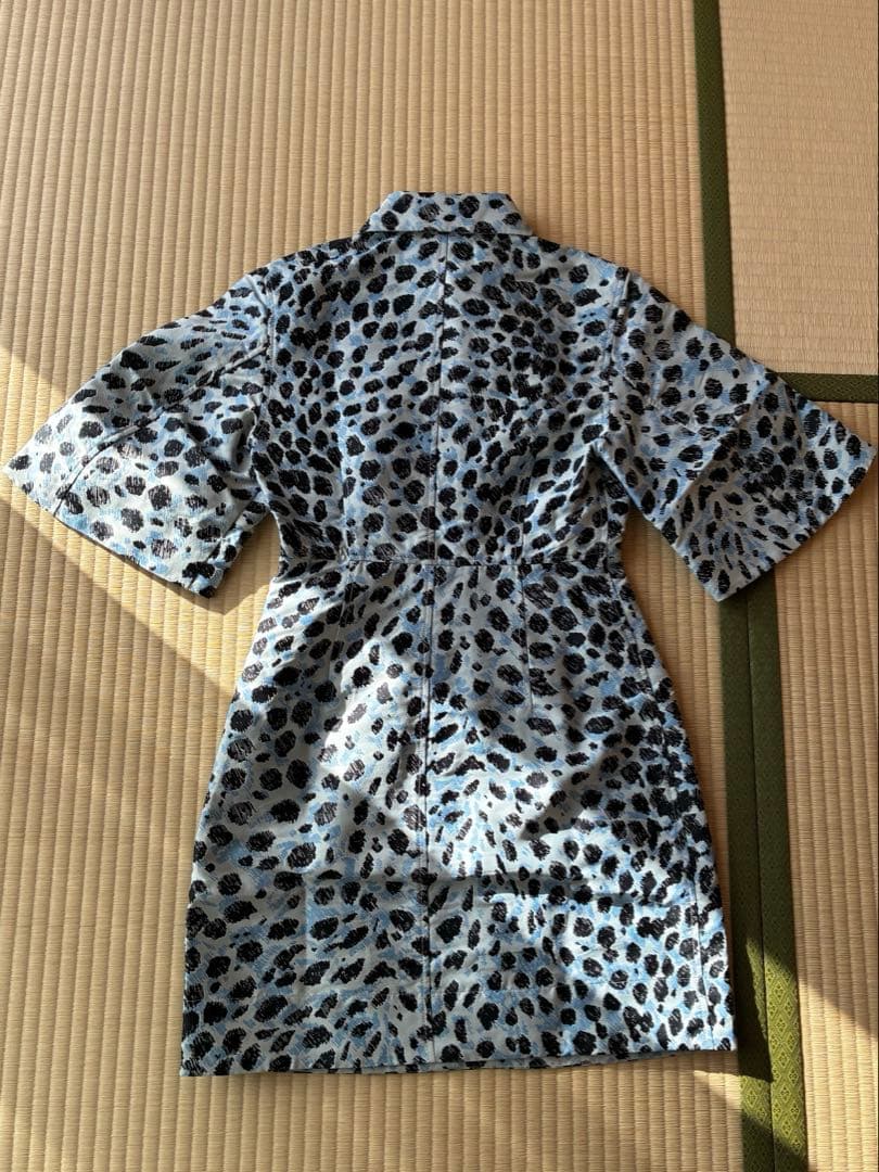 GANNI ガニー レオパード 半袖ワンピース