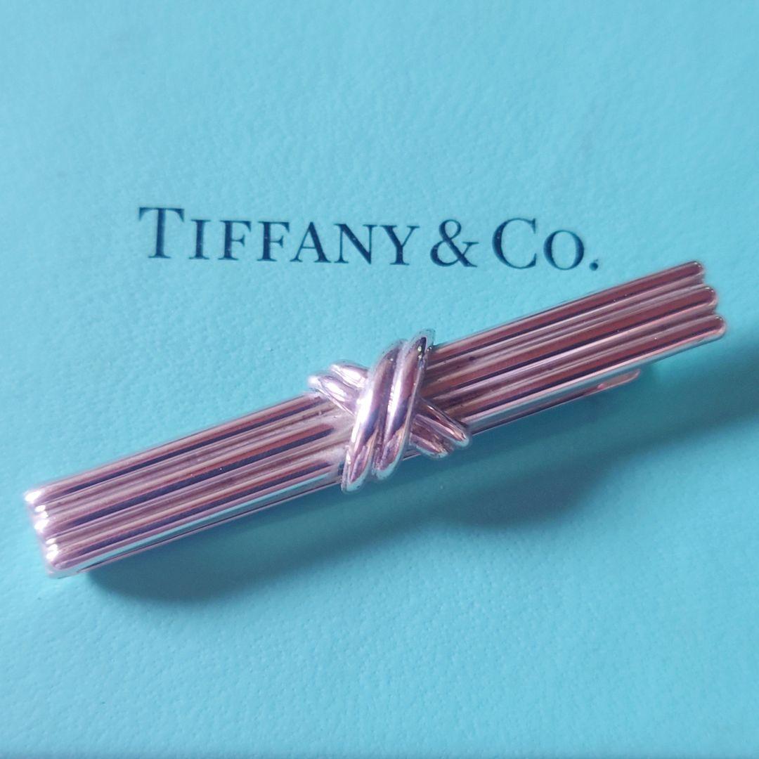 極美品 ティファニー ネクタイピン シグネチャークロス 1992 シルバー925