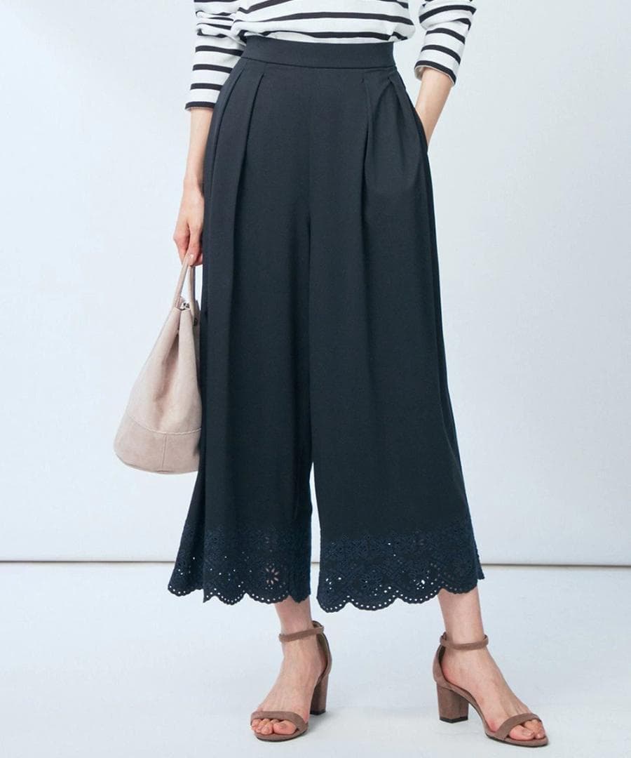 組曲スカラップレースパンツネイビー2