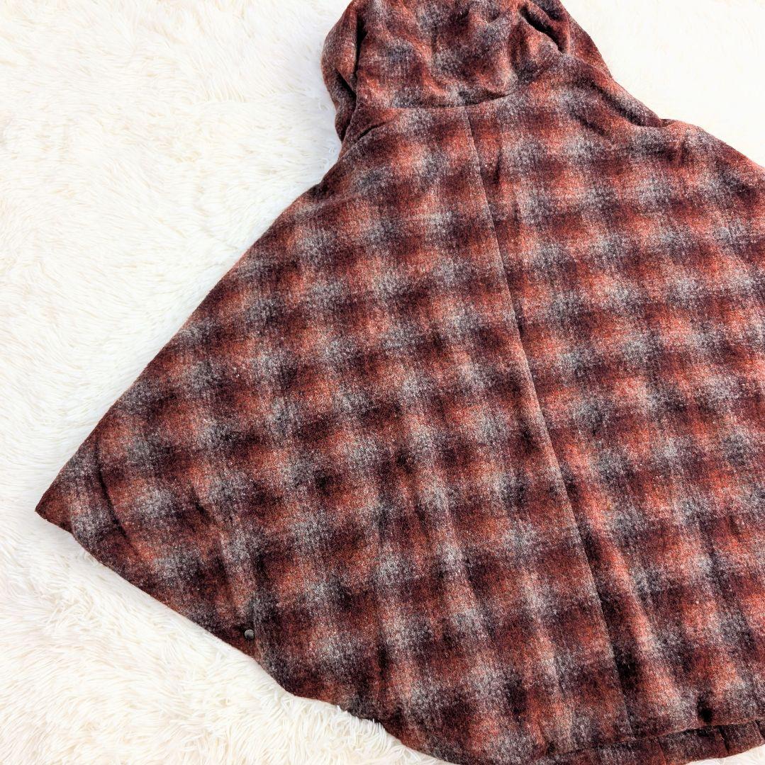 【希少】タトラス TATRAS ダウンポンチョ ケープコート チェック柄