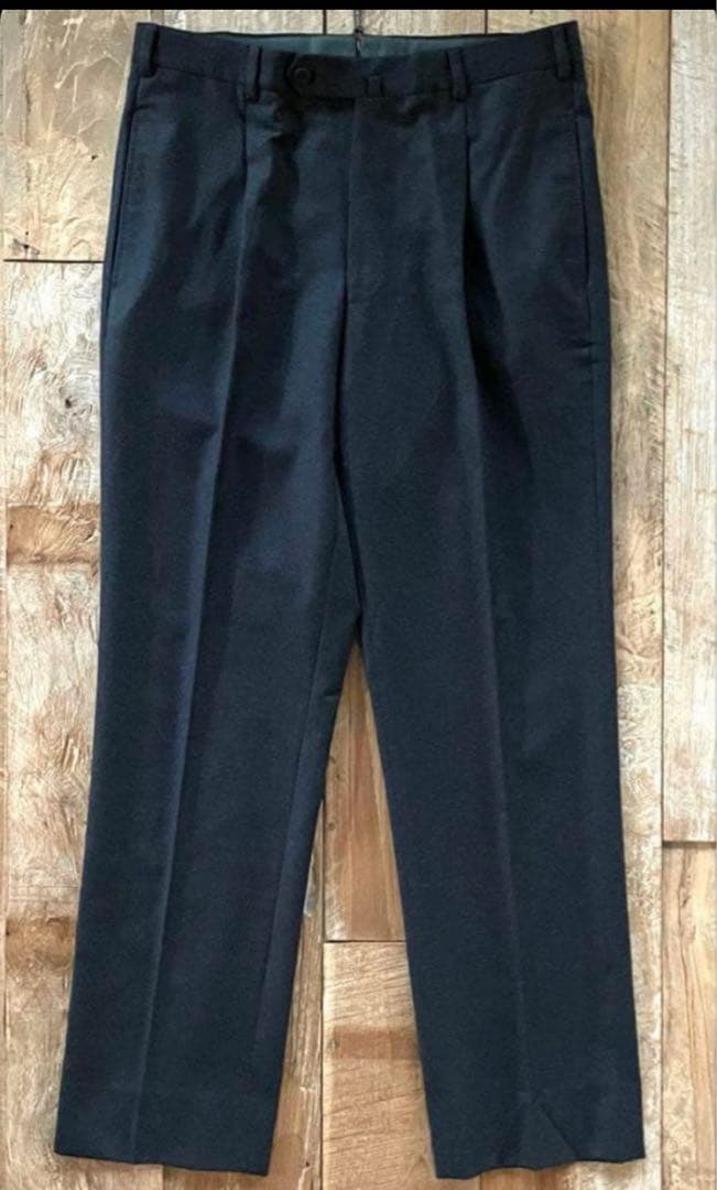 【美品】INCOTEX SUPER100'S 1タック ウール スラックス 48