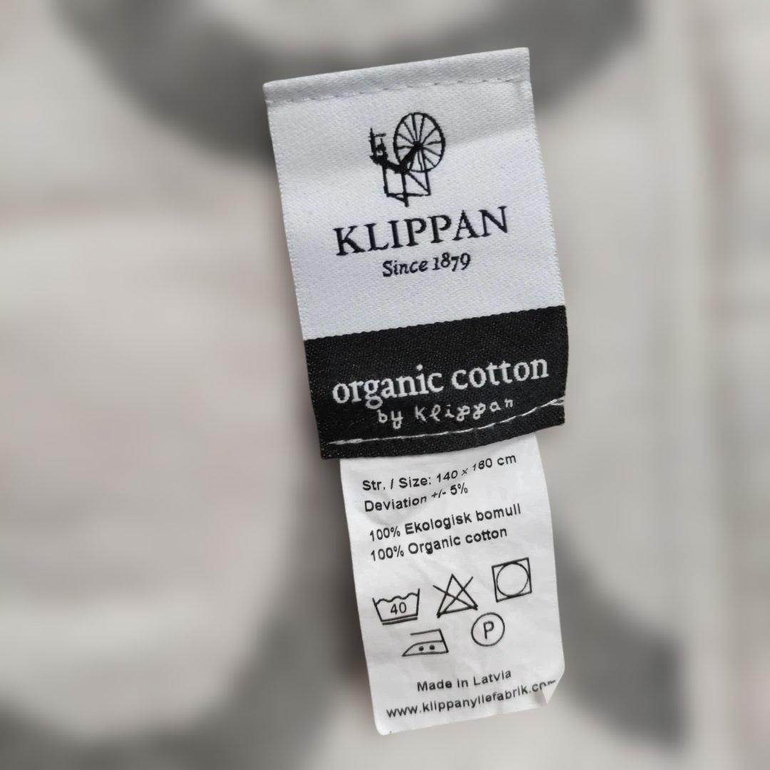 KLIPPAN オーガニックコットン ブランケット 140x180cm
