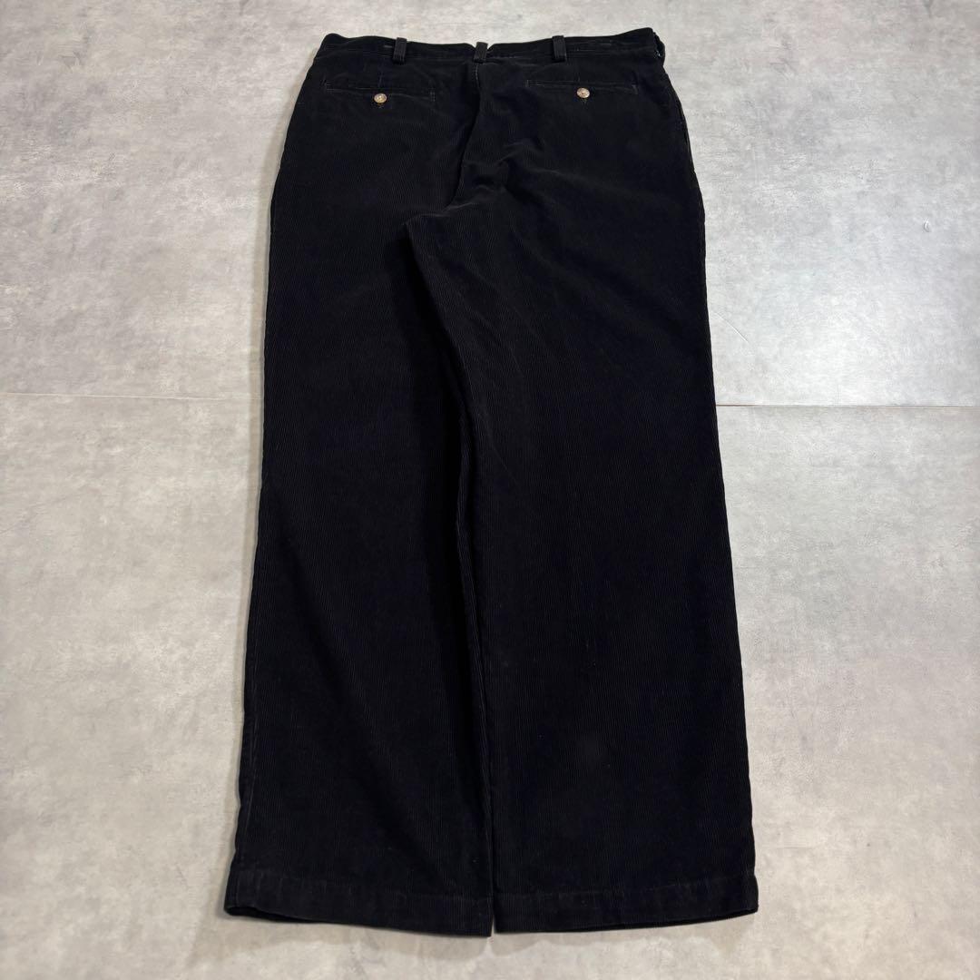 古着 90s〜 savane コーデュロイ パンツ ワイド ブラック 極太 黒