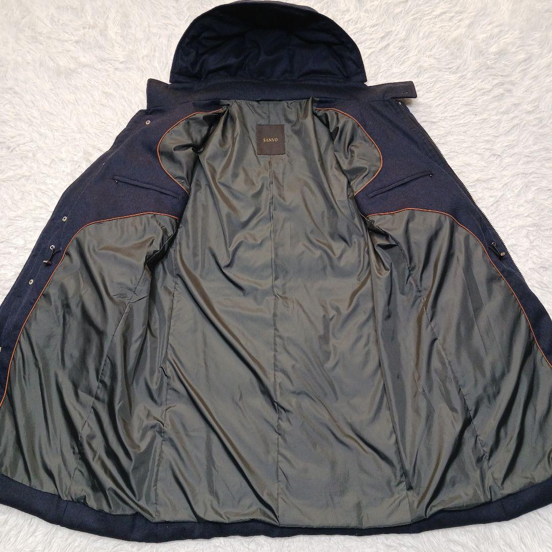 ✨極美品✨サンヨーコート　2WAY　ダウンコート　ビジカジ　ネイビー　L