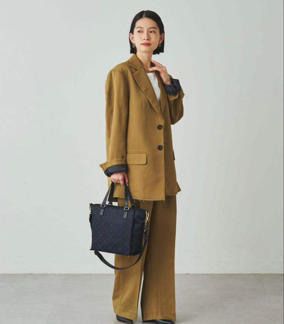 超美品ラシット 今期[B5サイズ対応］ポケット多数三層構造お仕事2wayバッグ