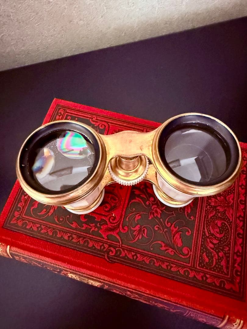 希少　フランス　アンティーク　オペラグラス　マザーオブパール　白蝶貝　双眼鏡