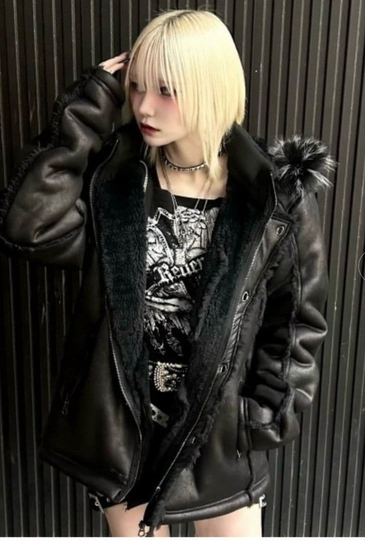 FUGA　フーガ　ファー付きムートンN2Bジャケット