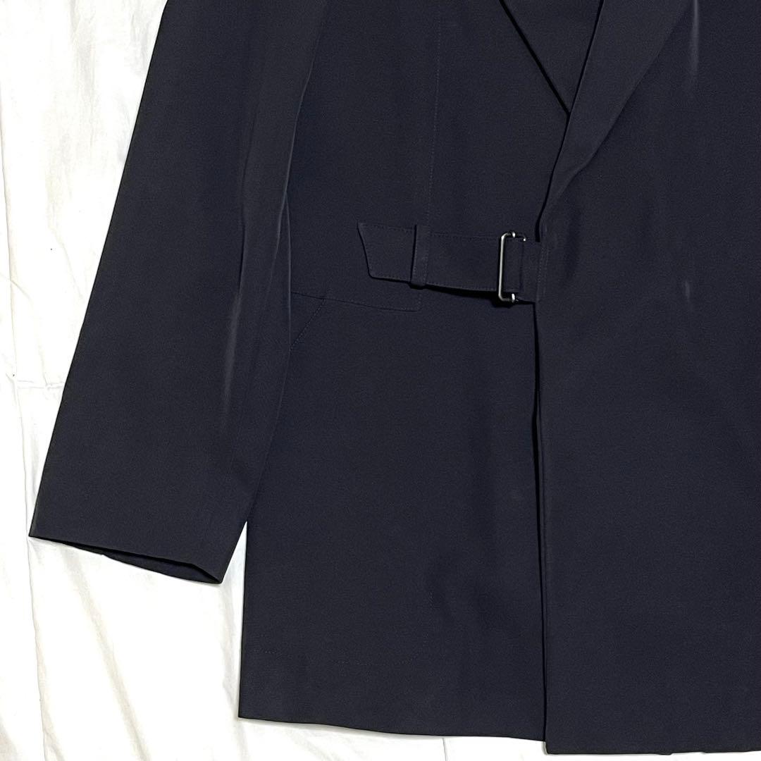 【希少デザイン　L程】ジョルジオアルマーニ　テーラードジャケット　黒タグ　黒色