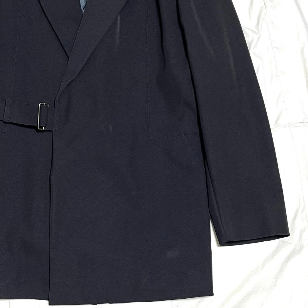 【希少デザイン　L程】ジョルジオアルマーニ　テーラードジャケット　黒タグ　黒色