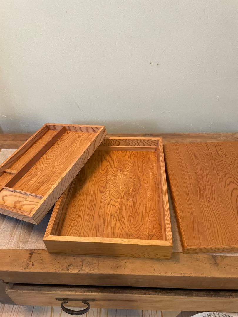 世界遺産 屋久杉 文箱 書道具 硯箱　木箱