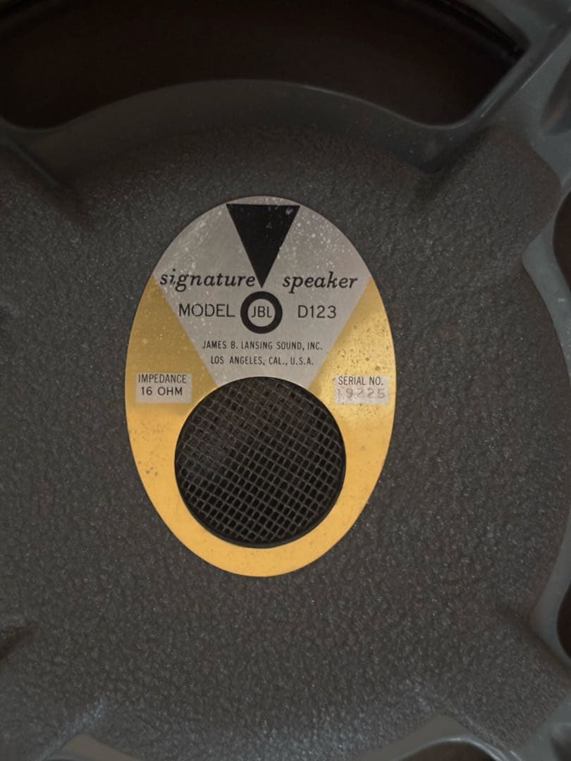 ガ*コ様 JBL D123 スピーカー 12インチ 16Ω 1点のみ