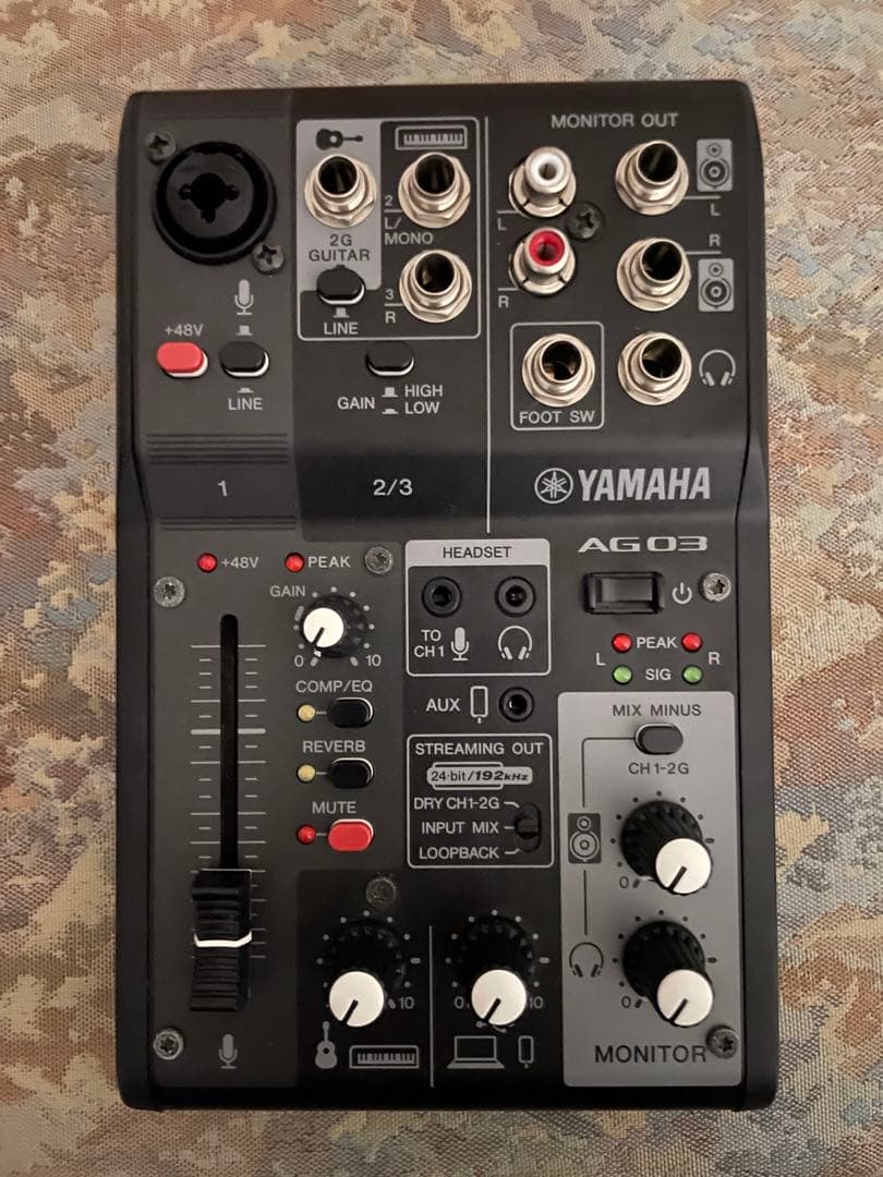 【元箱無し】YAMAHA AG03MK2 B ライブストリーミングミキサー