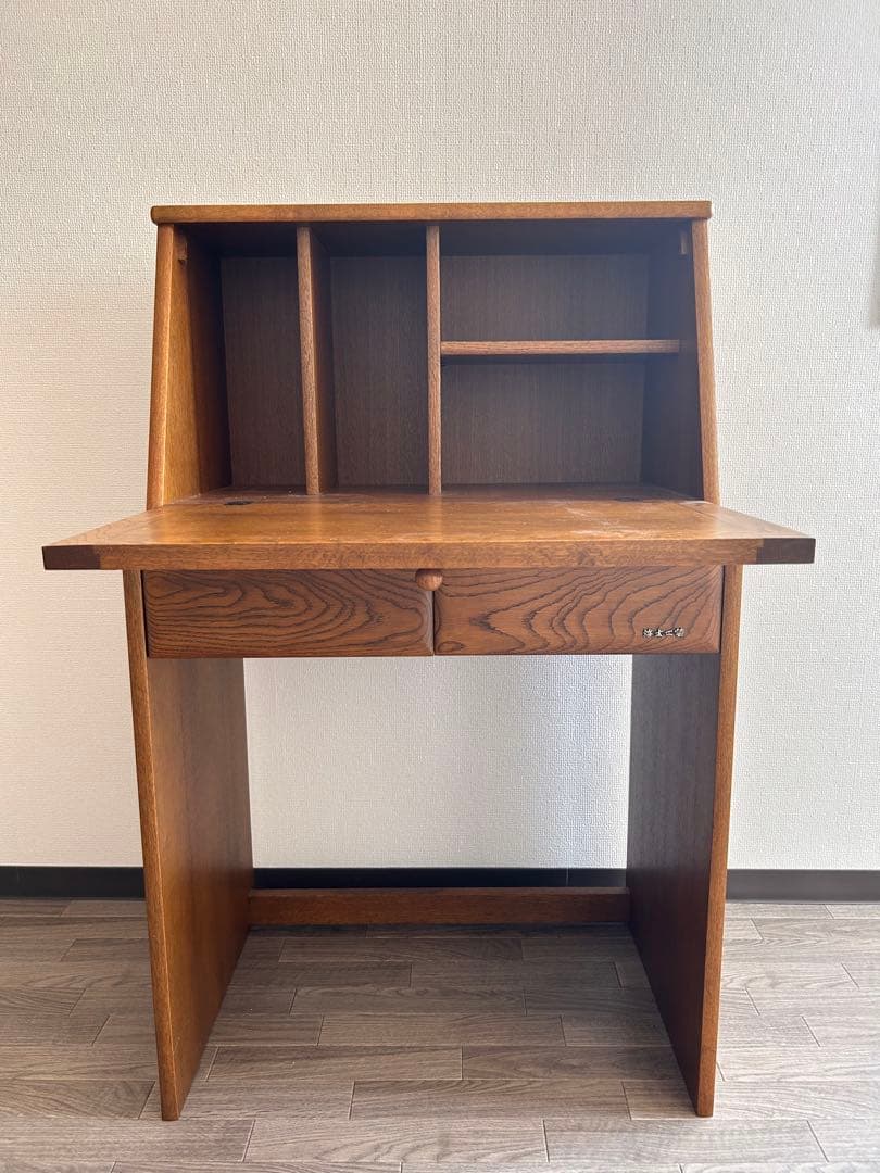 浜本工芸　木製コンパクトデスク 収納付き