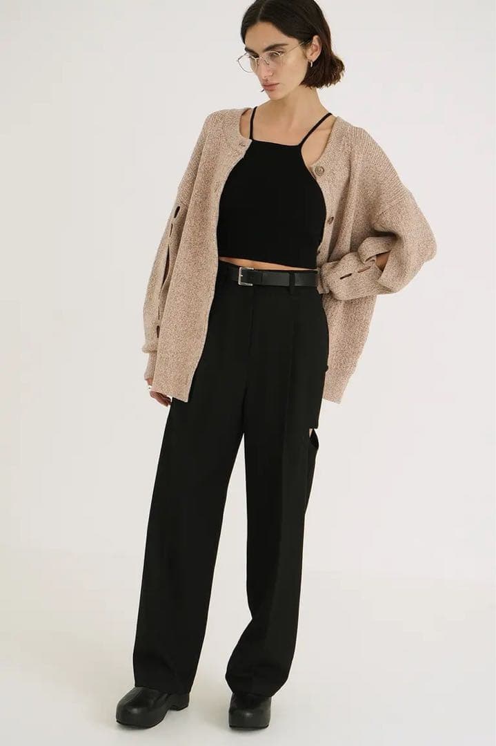 CLANEクラネSIDE CIRCLE CUT PANTSサイズ2新品送料込み