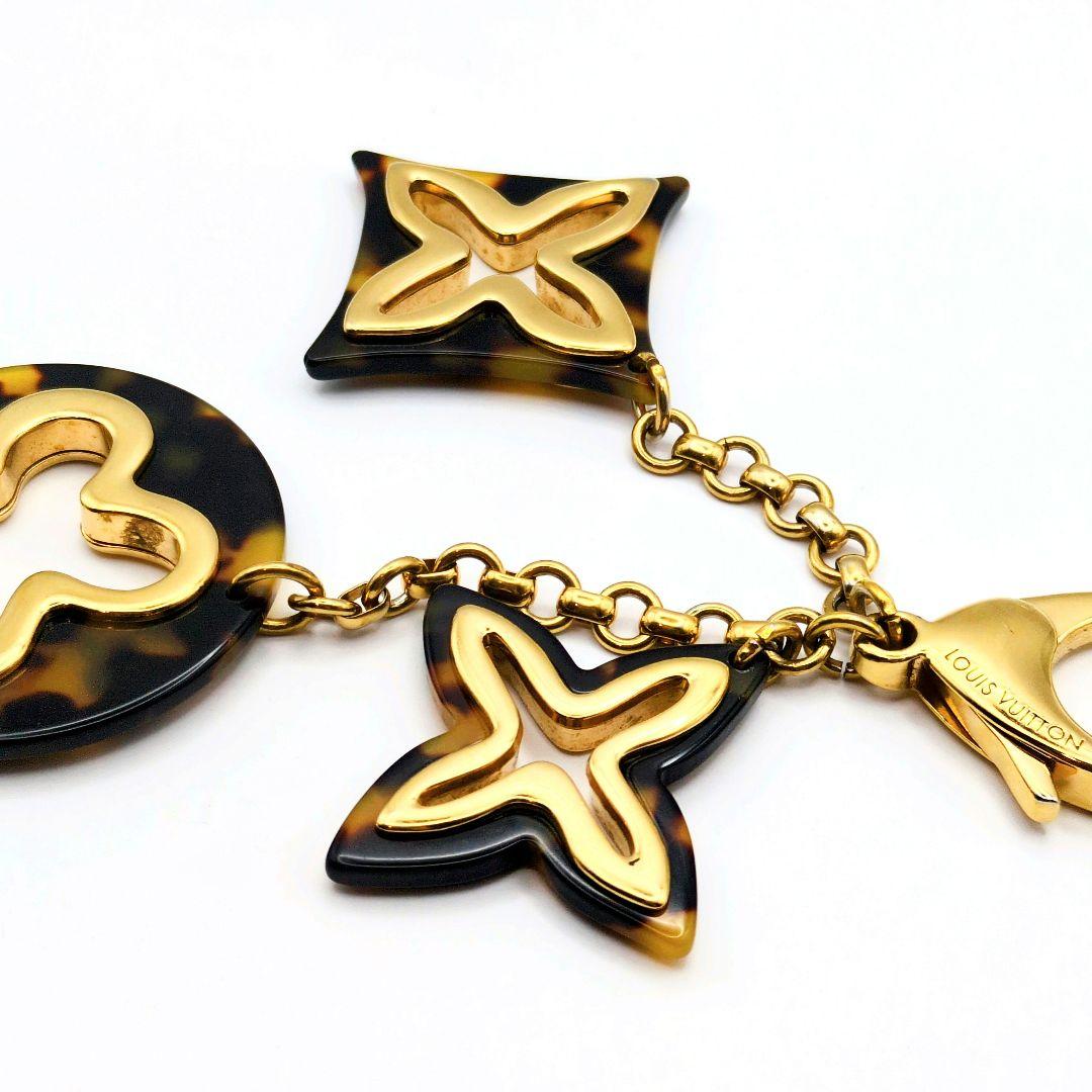 美品✨ルイヴィトン ビジューサック アンソレンス フラワー べっ甲 チャーム