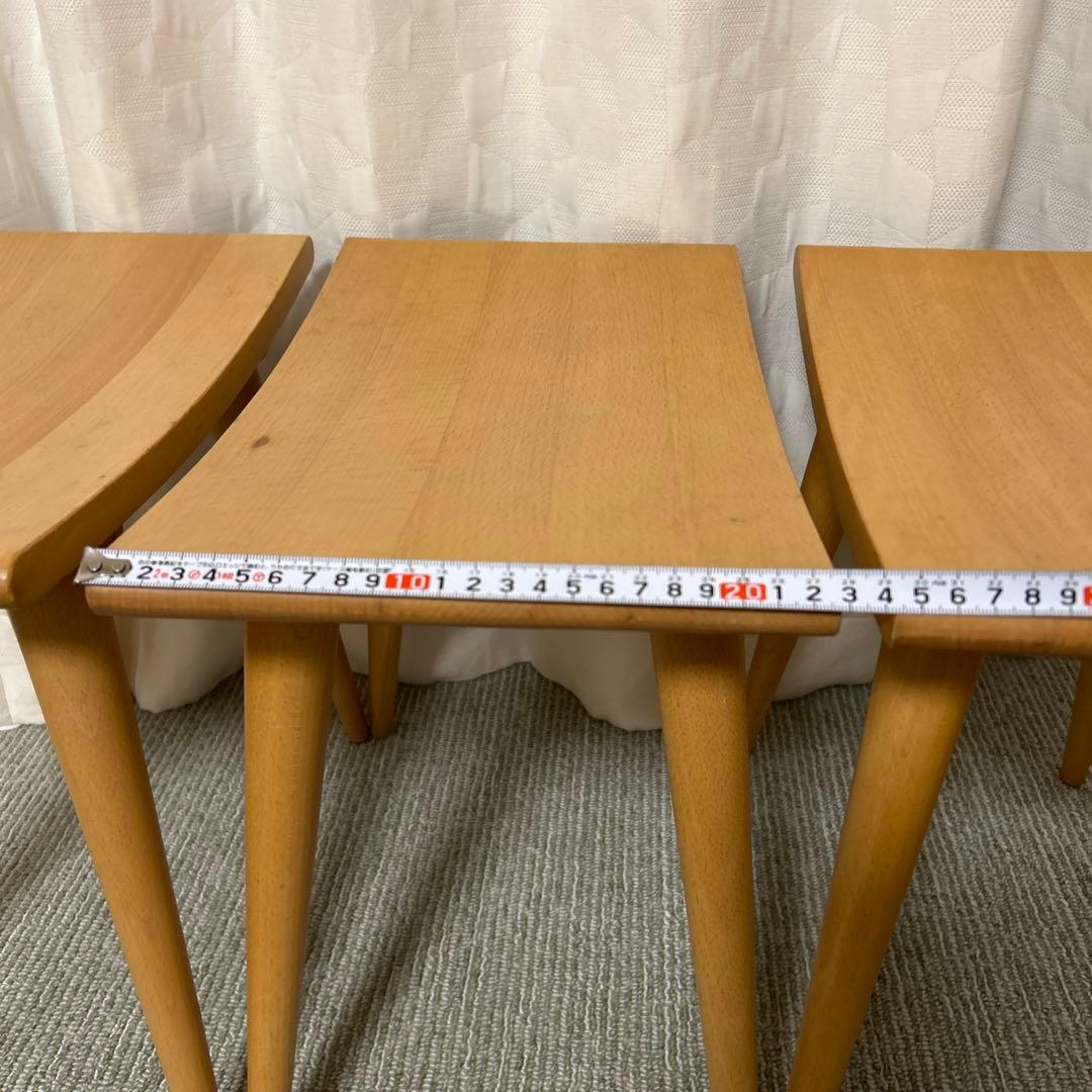 簡単組立　木製スツール 3個セット 椅子
