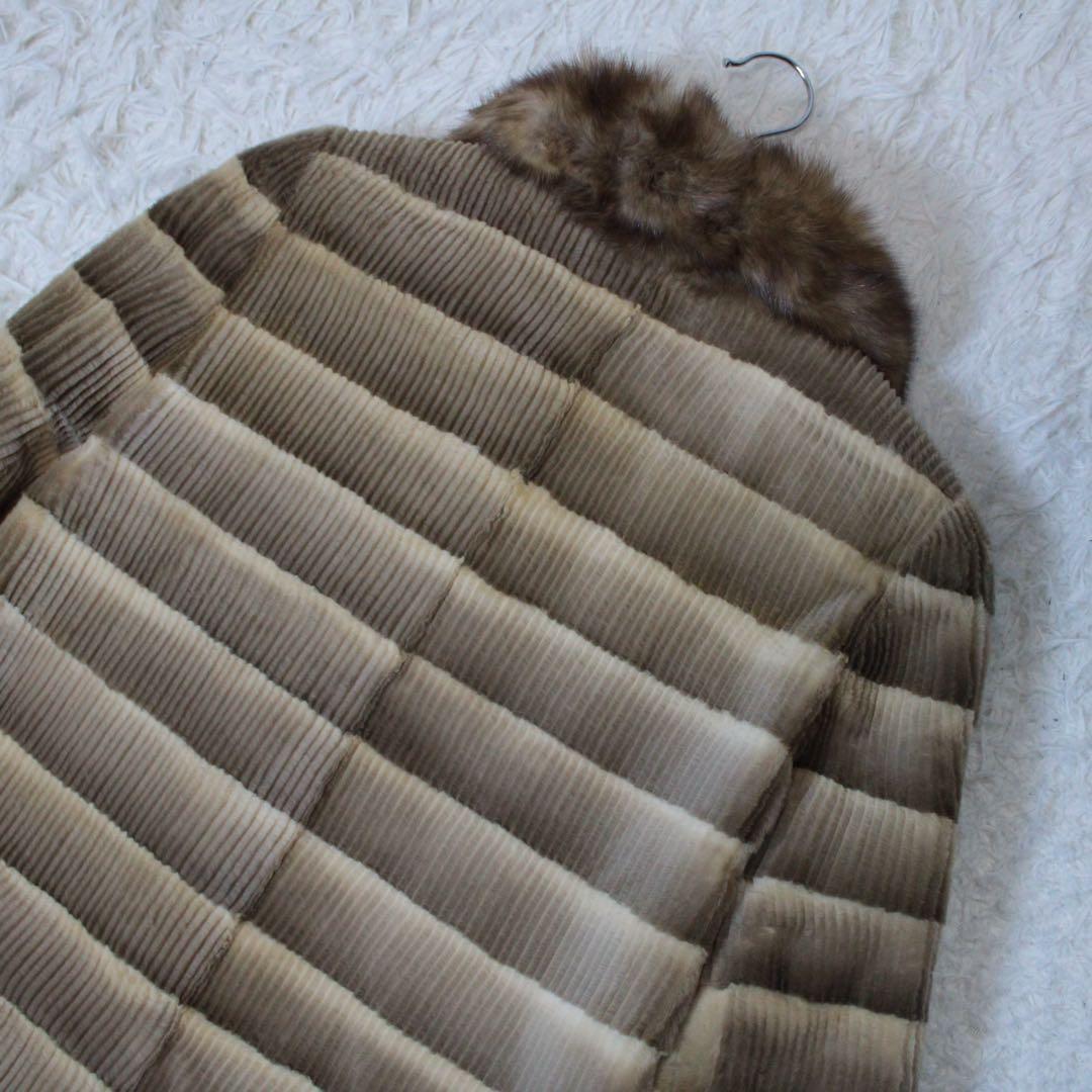 希少  CHIE ロイヤルチエ リバーシブル ファーコート ベージュ