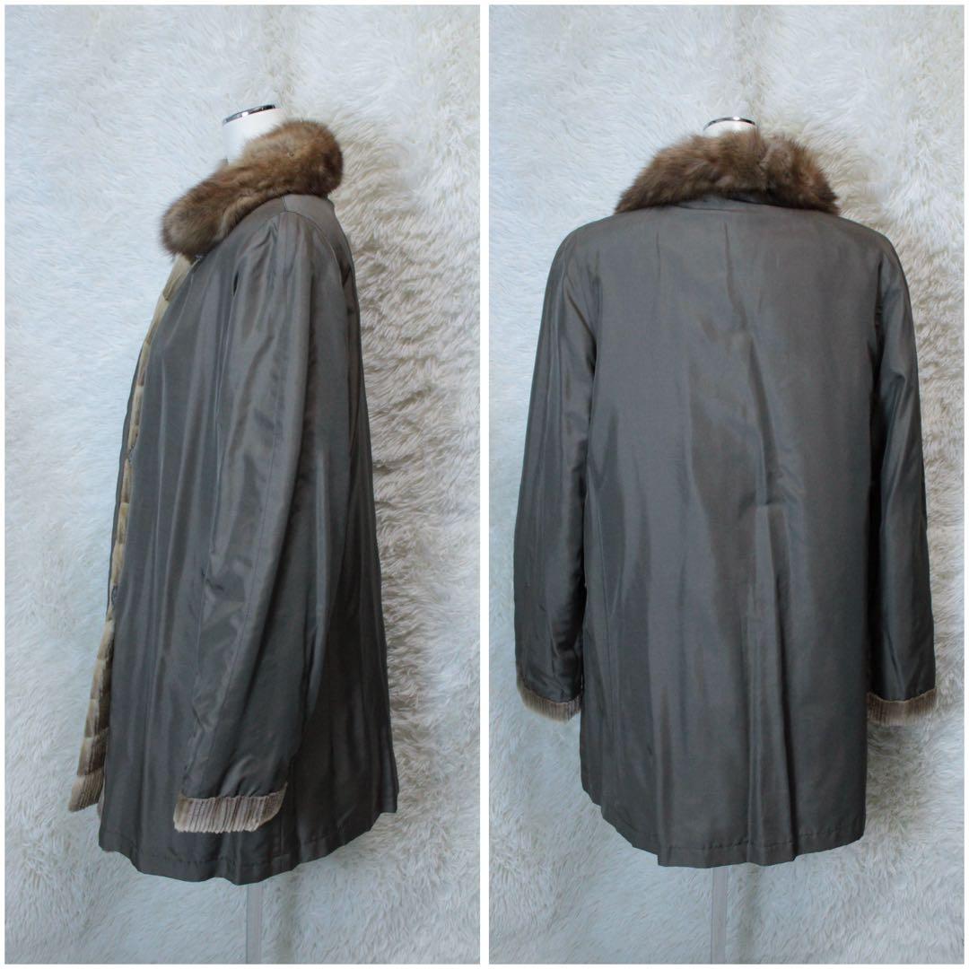 希少  CHIE ロイヤルチエ リバーシブル ファーコート ベージュ