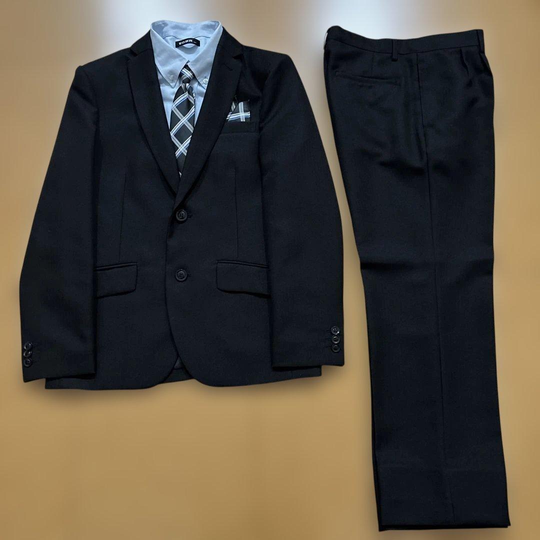 極美品　voww　165A 卒服　ブラック　スーツセット5点　タキヒョー　黒