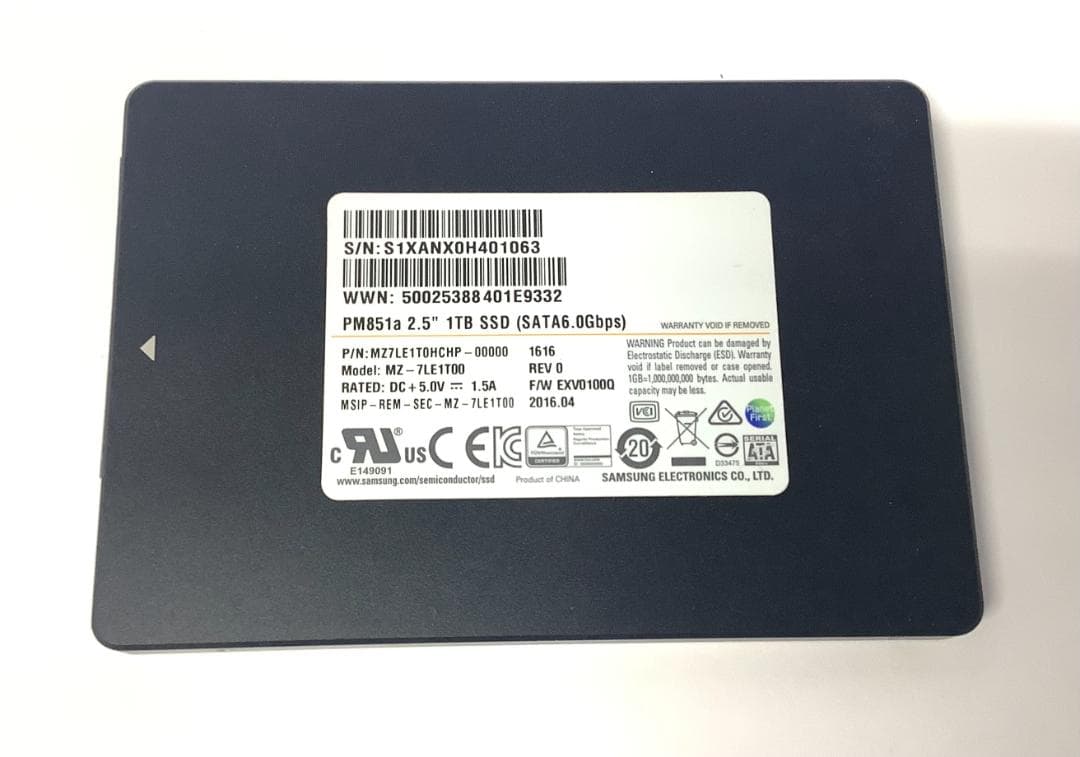 ②-WA413 SAMSUNG SATA 1TB SSD 2.5 1点
