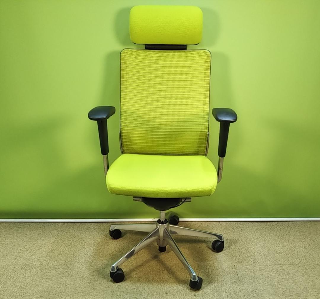 ah　オカムラ　コーラル　ライムグリーン　2018年 エクストラハイバック 中古