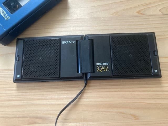 超希少品 整備済完全動作品 折りたたみ式スピーカー SONY SS-WM20 青