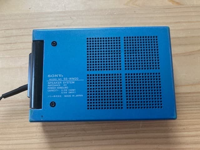 超希少品 整備済完全動作品 折りたたみ式スピーカー SONY SS-WM20 青