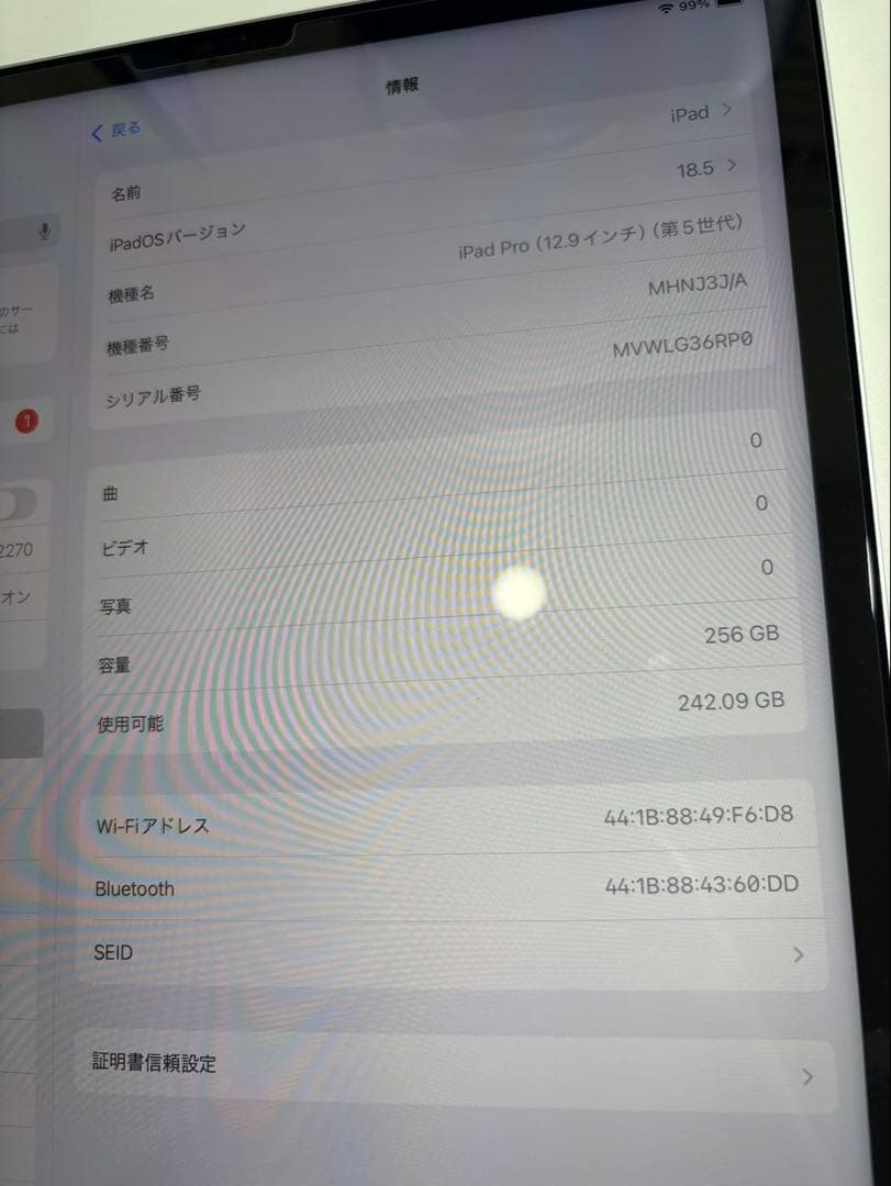 Apple iPad Pro本体 シルバー 第5世代 256gb