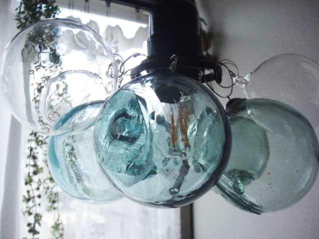 シーリングタイプ浮雲ラムネヴィンテージガラスランプ