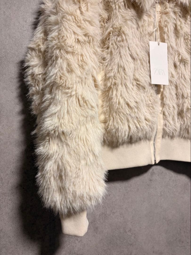 ZARA ザラ フェイクファーボンバージャケット XL