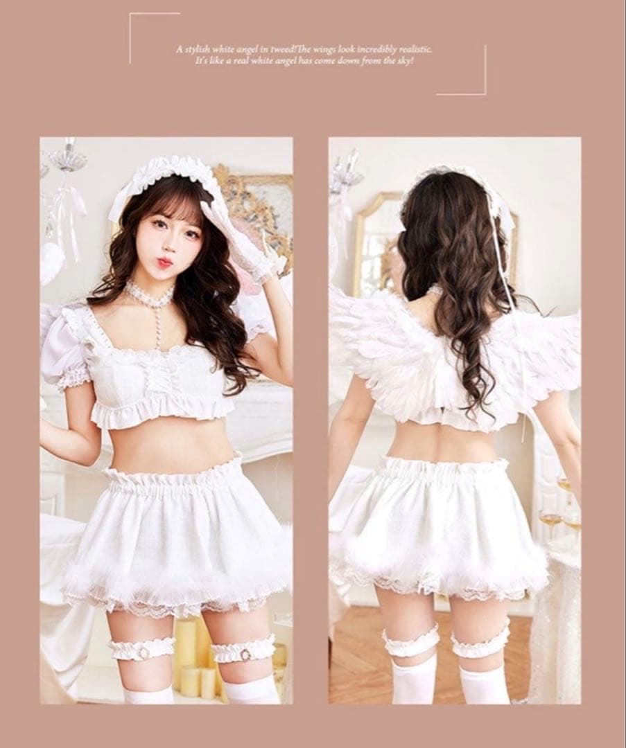 Malymoon 天使コス衣装　エレガンスツイードホワイトエンジェル