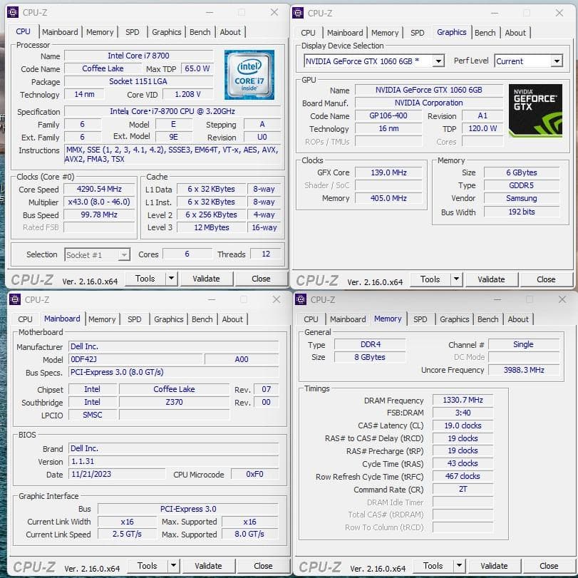 Windowsデスクトップ DELL XPS8930 i7-8700 GTX1060SSD512G+HDD