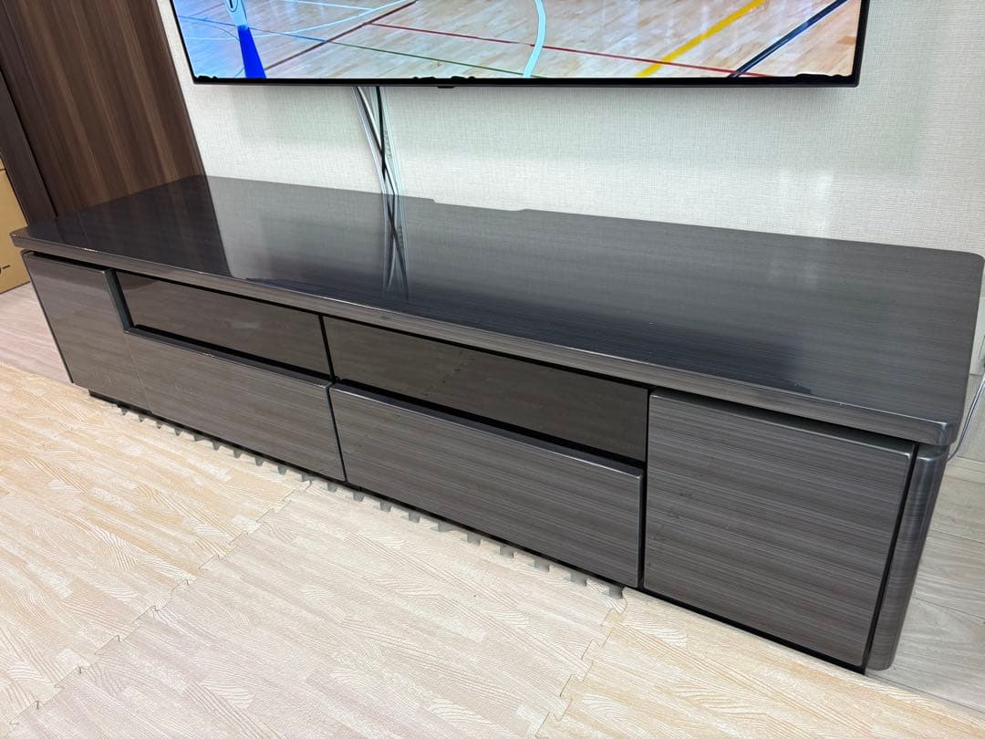 【美品】シギヤマ ラッシュ 160TVB BK テレビボード テレビ台 ブラック