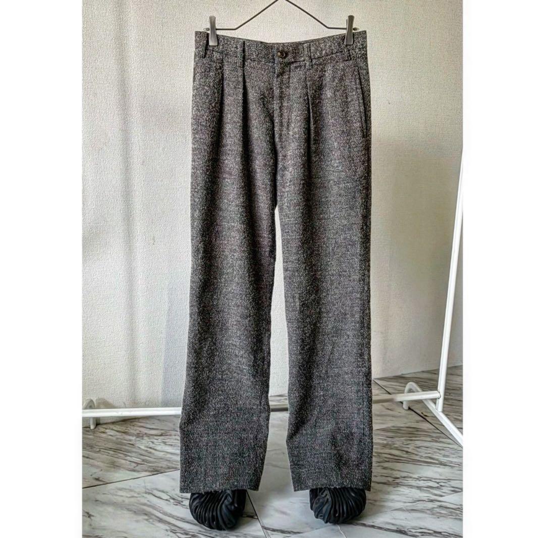 2000A/W issey miyake \"毛足長め起毛\" グレー スラックス