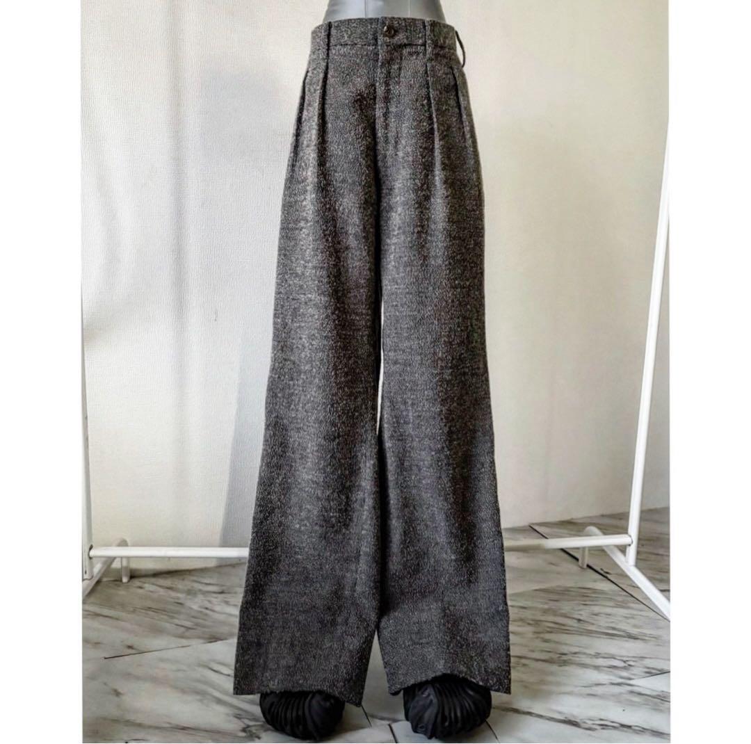 2000A/W issey miyake \"毛足長め起毛\" グレー スラックス