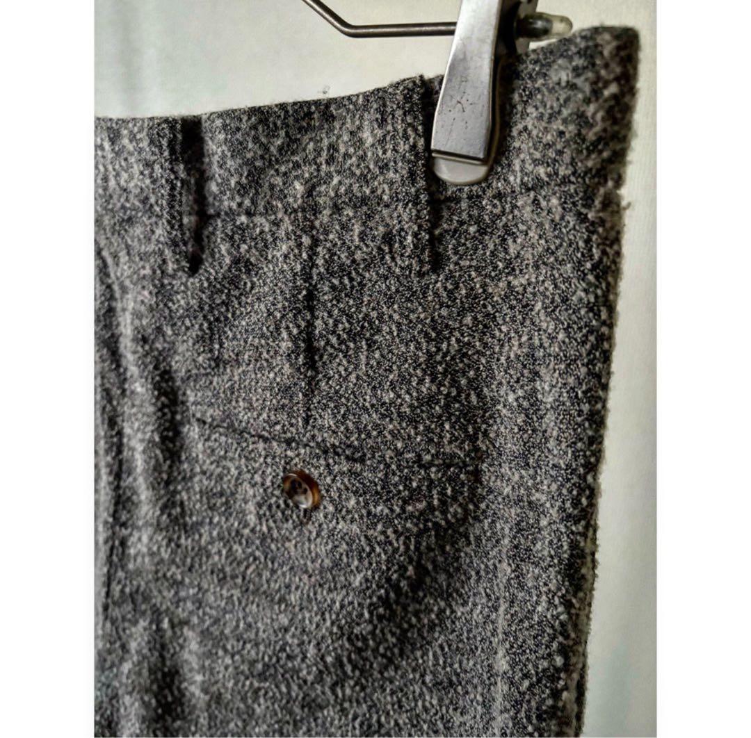 2000A/W issey miyake \"毛足長め起毛\" グレー スラックス