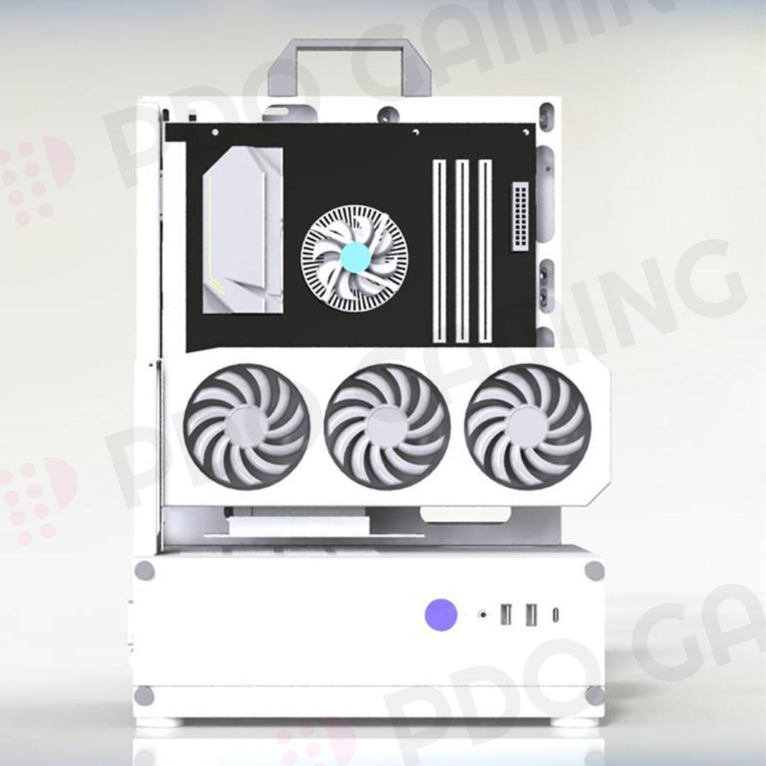 【新品】オープンフレームのPCケース 垂直ベンチ台 白 ATX