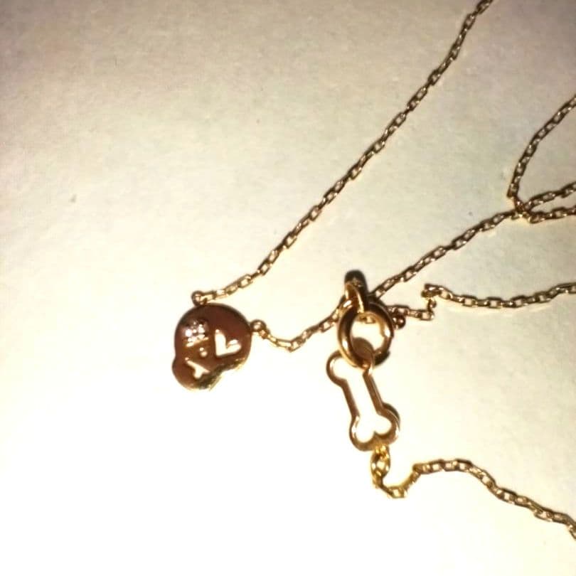 オレフィーチェ　スカルモチーフ ネックレス 　K18ダイヤモンドネックレス