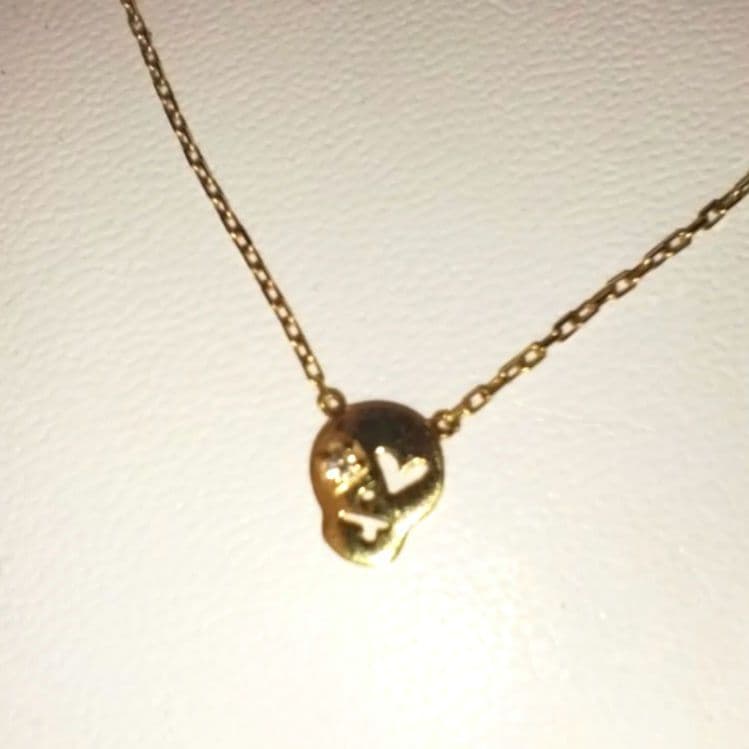 オレフィーチェ　スカルモチーフ ネックレス 　K18ダイヤモンドネックレス