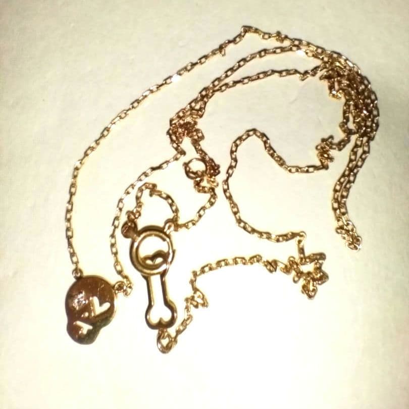 オレフィーチェ　スカルモチーフ ネックレス 　K18ダイヤモンドネックレス