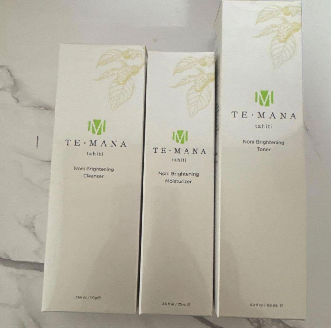 TE MANA テマナ ノニブライトニング乳液、化粧水、洗顔3点