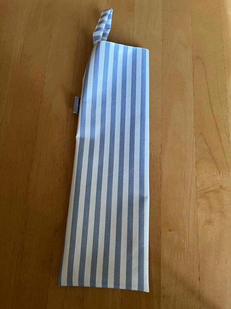 【美品 】 サンバリア100 日傘 2段折　ストライプブルー