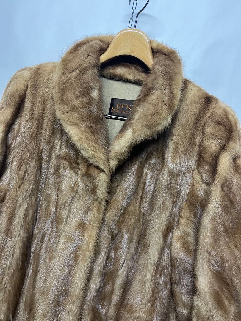 綺麗 jindo 最高級サガミンクファー 毛皮コート レディス 10大きめサイズ