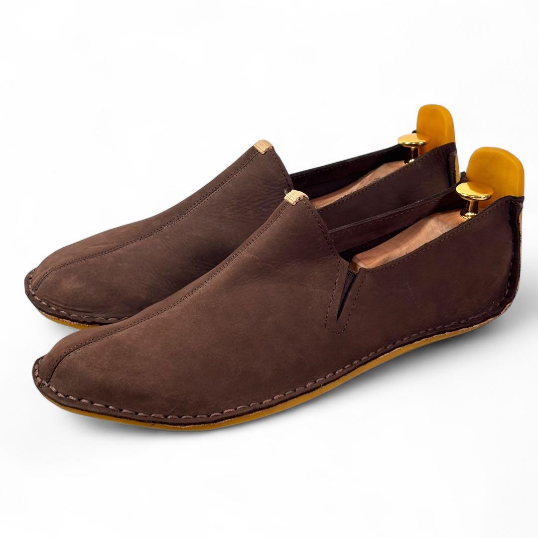 ヴィボ ベアフット 28.5 45 スエード モカシン スリッポン ブラウン