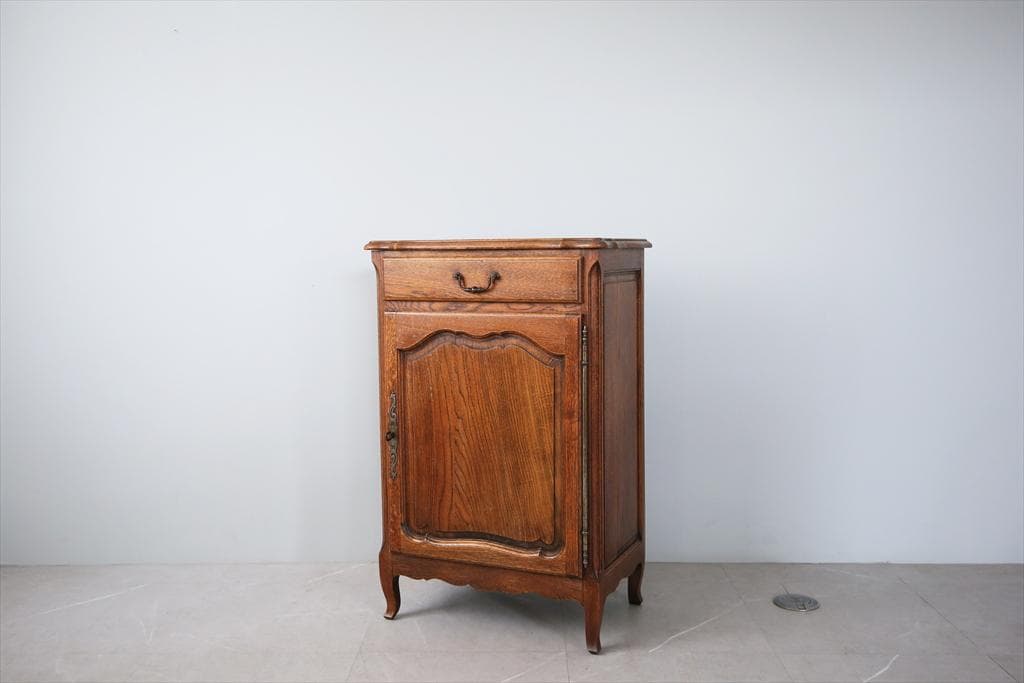 フランスアンティーク猫脚カップボード/木製サイドボード/キャビネット(90-7)